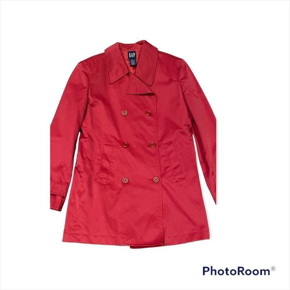 Gap Red Pea coat , good for spring or fall size XS - Picture 2 of 8